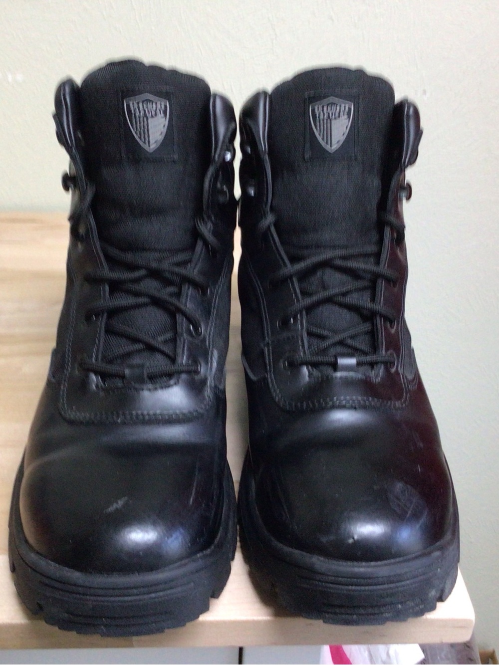Skechers Men's Black Lace-Up Work Boots